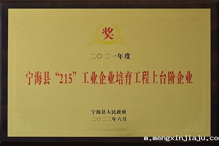 宁海县215工业企业培育工程上台阶企业